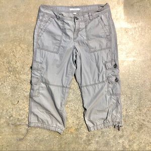 Ann Taylor LOFT Capri Cargo Pants Grey 10